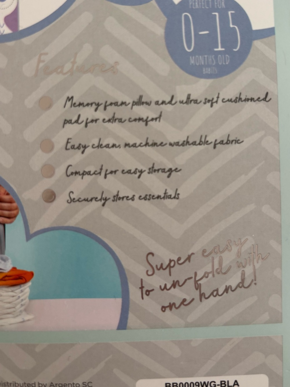 New - Teal Foldable Baby Changing Mat with Carry Handle - Picture 8 of 9